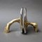 Brass and Aluminium Brutalist Style Bookends by David Marshall, 1980s, Set of 2 14