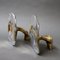 Brass and Aluminium Brutalist Style Bookends by David Marshall, 1980s, Set of 2 16