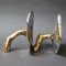Brass and Aluminium Brutalist Style Bookends by David Marshall, 1980s, Set of 2 13