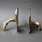 Brass and Aluminium Brutalist Style Bookends by David Marshall, 1980s, Set of 2 4