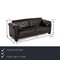 DS 17 Black Leather Sofa from de Sede 2