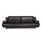 6500 Black Leather Sofa by Rolf Benz 1