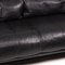 6500 Black Leather Sofa by Rolf Benz 4