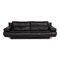 Rolf Benz 6500 Black Leather Sofa 1