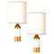 Bitossi Lamps with Custom Made Shades by Rene Houben, Set of 2 1