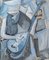 Mujer con mandolina, siglo XX, óleo sobre papel, Imagen 3