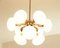 Mid-Century Sputnik Milk Glass Chandelier, 1960s, Image 4