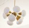 Mid-Century Sputnik Milk Glass Chandelier, 1960s 6