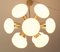 Mid-Century Sputnik Milk Glass Chandelier, 1960s, Image 2