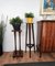 Mid-Century Vintage Italian Art Deco Wooden Triangle Pedestal or Plant Stand, Image 3