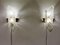 Mid-Century Brass and Glass Wall Lamps, 1960s, Set of 2, Image 2
