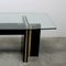 Vintage Hollywood Regency Black Lacquered Dining Table with Gold Trim and Glass Top 7