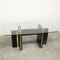 Vintage Hollywood Regency Black Lacquered Dining Table with Gold Trim and Glass Top 5