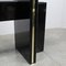 Vintage Hollywood Regency Black Lacquered Dining Table with Gold Trim and Glass Top 8