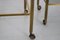 Italian Brass Coffee or Side Tables with Wheels, 1970s, Set of 3 22