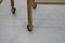 Italian Brass Coffee or Side Tables with Wheels, 1970s, Set of 3 17