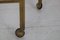 Italian Brass Coffee or Side Tables with Wheels, 1970s, Set of 3 10