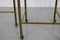 Italian Brass Coffee or Side Tables with Wheels, 1970s, Set of 3 20