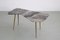 Italian Asymmetrical Coffee Table with Iron Legs & Marble Top, 1950s, Image 1