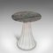 Vintage English Decorative Round Marble Side Table, 1960s 1