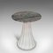 Vintage English Decorative Round Marble Side Table, 1960s, Image 1
