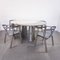 Wooden Table & 4 Chairs Set, 1980s, Image 1