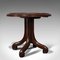 Antique English Mahogany Library Side Table, 1850s 1