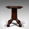 Antique English Mahogany Library Side Table, 1850s 4