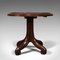 Antique English Mahogany Library Side Table, 1850s 2