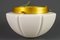 White Glass and Brass Ceiling Light by Peill & Putzler 6
