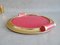 Monaco Gold Pink & Glass Tableware Set, 1960s, Set of 8 8
