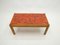 Tavolino da caffè in quercia e ceramica rossa, anni '60, Immagine 1