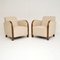 Swedish Art Deco Satin Birch Armchairs , Set of 2 1