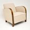 Swedish Art Deco Satin Birch Armchairs , Set of 2, Image 4