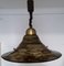 Lámpara de techo vintage de metal marrón y latón de Hustadt Leuchten, años 80, Imagen 4