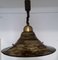 Vintage Brown & Brass Metal Ceiling Lamp from Hustadt Leuchten, 1980s 4