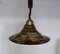 Vintage Brown & Brass Metal Ceiling Lamp from Hustadt Leuchten, 1980s 3
