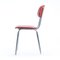 Tschechischer Mid-Century Stuhl aus rotem Leder & Chrom von Kovona, 1960er 7
