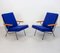 Tubular Steel & Cherry Armchairs, 1950s, Set of 2 1