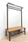 Industrielle Mid-Century Vintage Garderobe aus Schule Holz 6