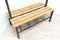 Mid-Century Industrial Vintage School Wooden Coat Rack 5