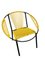 Gelbe Gastone Rinaldi Stühle aus Schwarzem Metall und Gelbem PVC, Italien, 1960, 2er Set 3