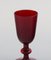 Liqueur Glasses in Red Mouth Blown Art Glass by Monica Bratt for Reijmyre, Set of 12, Image 3