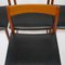 Mid-Century Teak and Vinyl Dining Chairs, Set of 4, Image 3