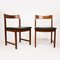 Chaises de Salon Mid-Century en Teck et Vinyle, Set de 4 5