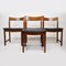 Mid-Century Teak and Vinyl Dining Chairs, Set of 4, Image 1