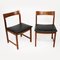 Mid-Century Teak and Vinyl Dining Chairs, Set of 4 4