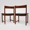 Mid-Century Teak and Vinyl Dining Chairs, Set of 4, Image 6