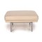 Vintage Beige Gray Leather Living Platform Stool from Walter Knoll 6