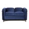 Blaues LC2 2-Sitzer Sofa von Le Corbusier für Cassina 1